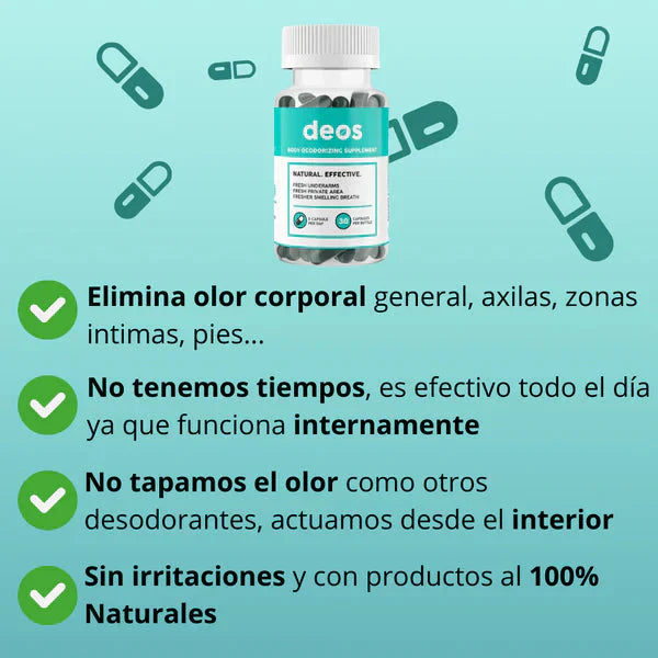 Deos; desodorante interno 60 cap.