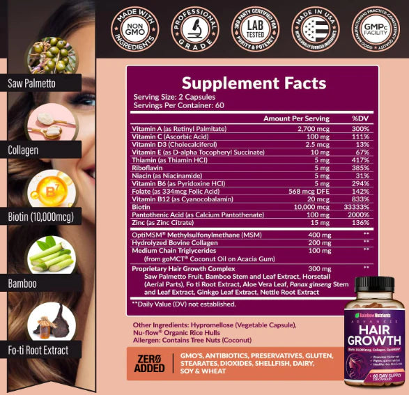 Hair Growth Vitamins for Women