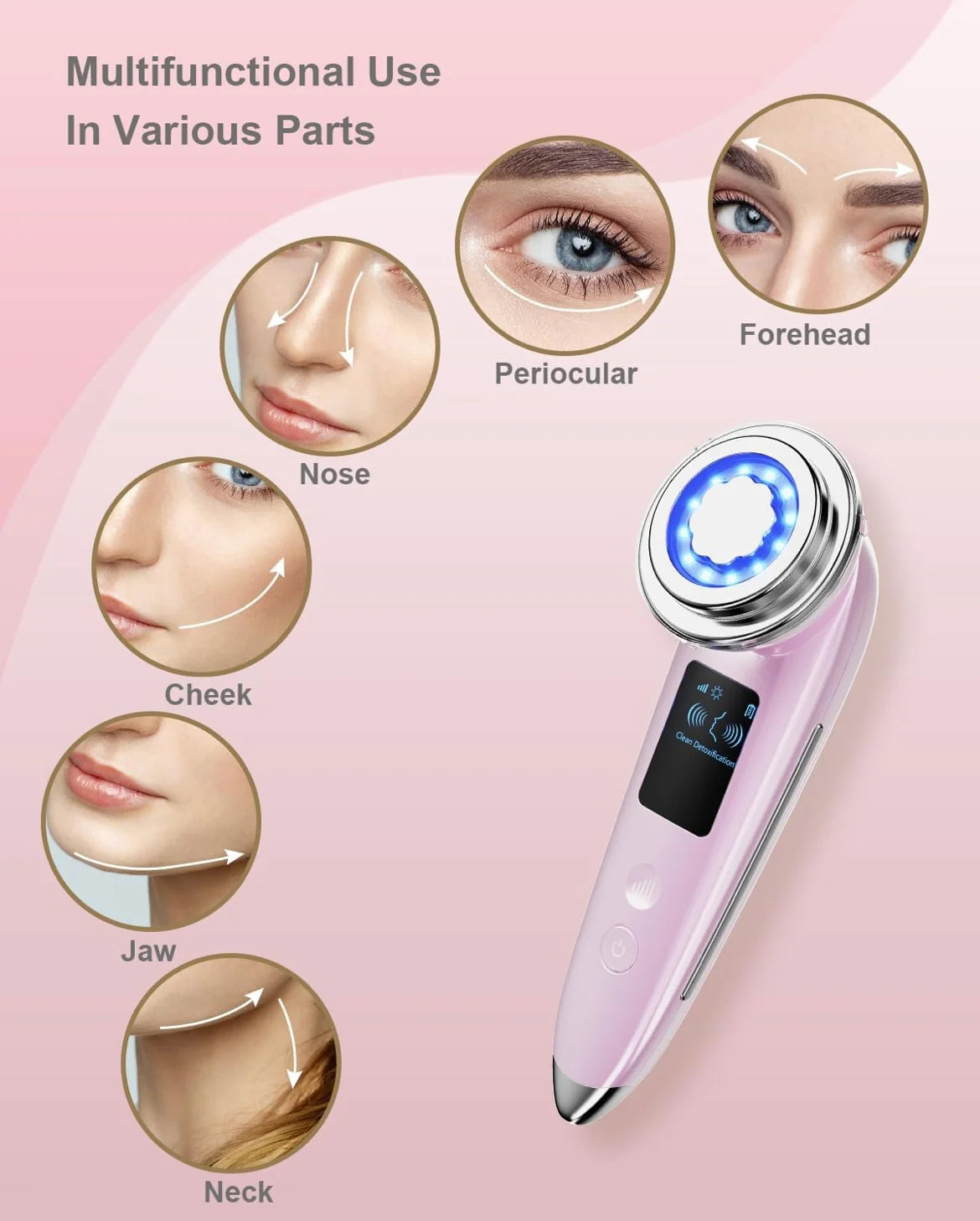 Masaje Facial 5 En 1 Terapia, Belleza, Limpia y Rejuvenece todo Tipo De Piel